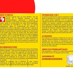 Répulsif ultrasons et ondes électromagnétiques rats et souris Acto