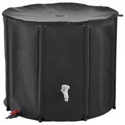 Réservoir souple, récupérateur d'eau de pluie pliable - 750 L - Noir - Linxor