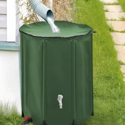 Réservoir souple, récupérateur d'eau de pluie pliable - 1000 L - Vert - Linxor