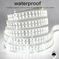 RUBAN LED CHANTIER IP67 230V 1650Lm 50M Double Rangée 2835 silicone Etanche Blanc Froid 6000K