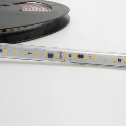 Ruban LED 220V 75W 15Wm 12mm 120 LEDs SMD2835m Silicone IP67 Coupure tous les 10cm 5m 115lmW 6000K Lumière froide