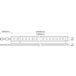 Ruban LED 12W sur Enrouleur 25m - Guirlande Lumineuse Blanche 4000K - Pour Intérieur Extérieur Façade Maison Evènement ASLO