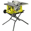 RYOBI - Scie sur table 1 800 W - table alu + pietement retractable, lame 254mm 48 dents, guide parallele & poussoir - RTS1800EF-