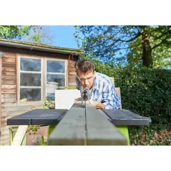 RYOBI - Scie sur table 1 800 W + pietement rétractable, lame 254 mm 48 dents, guide parallele & poussoir - RTS1800S-G