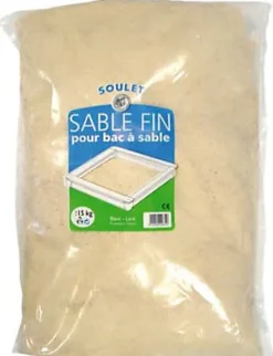 Sable fin blanc lavé et séché pour bac à sable - 15 kg, Soulet