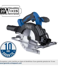 Scheppach - Scie circulaire sans fil - 20V IXES - 165 mm - 53 mm coupe max - 4300 tr min