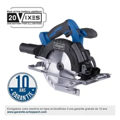Scheppach - Scie circulaire sans fil - 20V IXES - 165 mm - 53 mm coupe max - 4300 tr min
