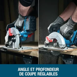 Scie circulaire sans fil Erbauer ERI1085CSW 165mm 18V ( sans batterie)