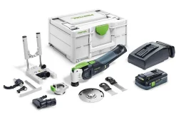 Scie oscillante 18V OSC 18 HPC 4 EI-Set + batterie 4 Ah + chargeur + Systainer + accessoires - FESTOOL - 576593
