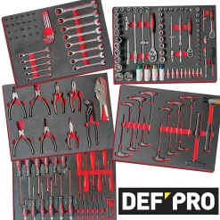 Servante d'atelier DEFPRO 7 Tiroirs Avec 173 outils