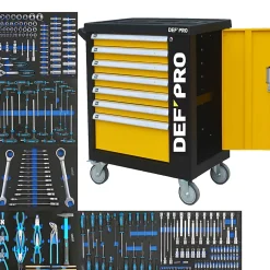 Servante d'atelier DEFPRO 7 tiroirs avec 252 outils