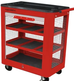 Servante d'atelier grillagée 4 plateaux DEFPRO