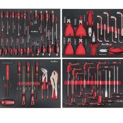 Servante d'atelier Kraft Muller KM-XXL PRO II Daily Edition 257 outils - Clé dynamo - 7 tiroirs outillés sur Roulettes, Chariot