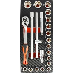 Servante d'atelier équipée clés + douilles + pinces + tournevis 144 outils - Fischer Darex