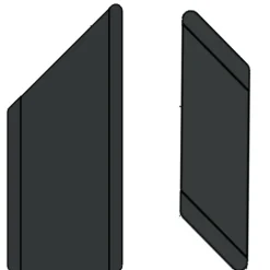 Set entretoise anthracite pour poteau H.95 cm