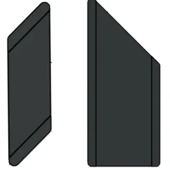 Set entretoise anthracite pour poteau H.95 cm