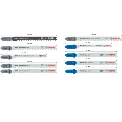 Set lames scie sabre bois et métal Bosch Professional 100mm