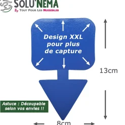 Solunéma - 10 Pièges Collants Bleus pour les Thrips, Moucherons, Design XXL
