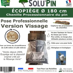 SoluPin - Écopiège 180 cm Version Vissage - Piège Chenilles Processionnaire du pin