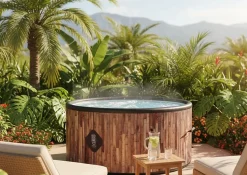 Spa Bali Gonflable 150 cm de diamètre 800 litres moteur 2240 W 2 à 4 personnes massage 140 Jets Coco Spa