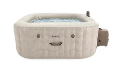 Spa gonflable 4 places beige Intex chevron