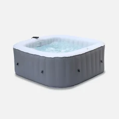 Spa MSPA gonflable carré Fjord 4 - 4 places. système anti-gel + bâche. 160cm. PVC. pompe. chauffage. gonfleur. filtre