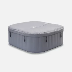 Spa MSPA gonflable carré Fjord 4 - 4 places. système anti-gel + bâche. 160cm. PVC. pompe. chauffage. gonfleur. filtre