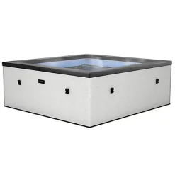 Spa semi-rigide Netspa Idaho - 6 places Coloris Pebble Blanc 70/90 Airjets massants