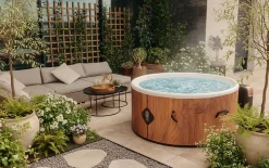 Spa Tahiti gonflable 150 cm de diamètre 800 litres moteur 2240 W 2 à 4 personnes massage 140 Jets Coco Spa