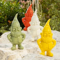 Statue nain de jardin déco extérieur Anao H.30cm résine assorti- Vert- Atmosphera