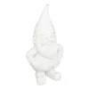 Statue nain de jardin déco extérieur Anao H.30cm résine assorti- Blanc- Atmosphera