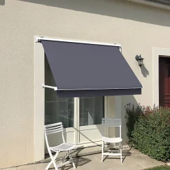 Store à projection avec coffre 160 x 70 cm de fenêtre - Gris anthracite - Sunny Inch