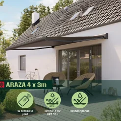 Store banne araza motorisé coffre intégral 4X3 m Klikstrom