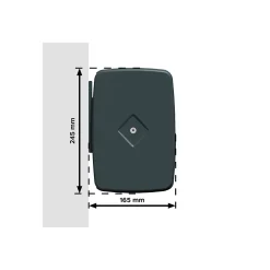Store banne coffre AMURI 4,20 x 3,00m (Manuelle - Gris clair - Gris anthracite)