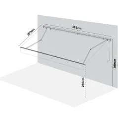 Store banne manuel gris 4x3 m avec semi coffre Jagua Klikstrom