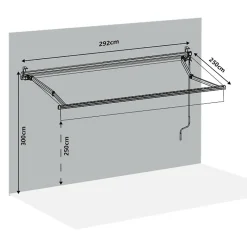 Store banne sans coffre gris 3 x 2,5 m Jagua Klikstrom
