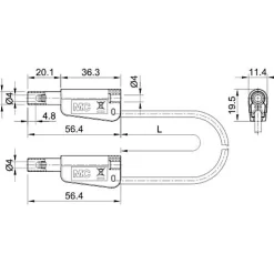 Stäubli SLK-4A-F25 cordon de mesure 4 mm 100 cm vert, 32 A, 600 V, 1 pc