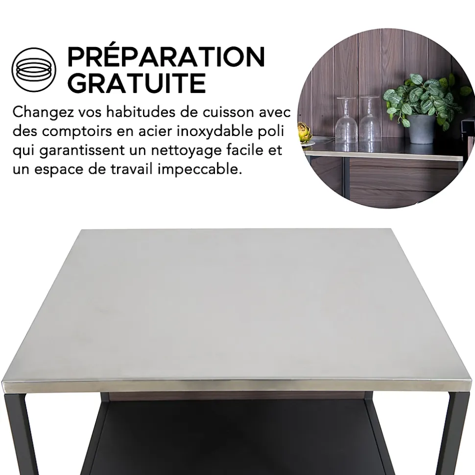Sunjoy Etagère de cuisine MAMBO pour cuisine extérieure