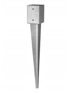 Support de poteau à enfoncer Domax PSG pour poteaux bois 120 x 120 x 900 mm