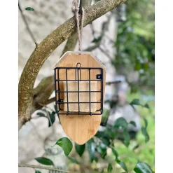 Support pour 2 pains de graisse Bamboo pour oiseaux