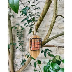 Support pour 2 pains de graisse Bamboo pour oiseaux