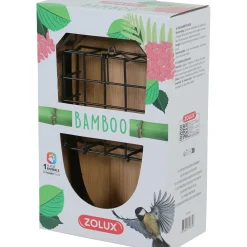 Support pour 2 pains de graisse Bamboo pour oiseaux