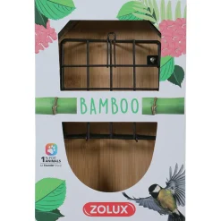 Support pour 2 pains de graisse Bamboo pour oiseaux