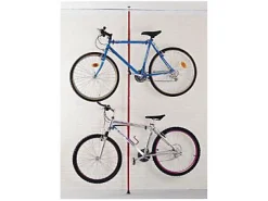 Support pour 2 vélos télescopique Mottez H. 200 cm à 275 cm rouge