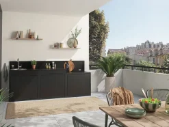 Support évier en acier noir pour cuisine extérieure Forge Adour
