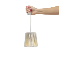 Suspension d'extérieur LED intégrée rechargeable Conta mini blanc Ø15cm IP54 E27 900lm 3W Newgarden