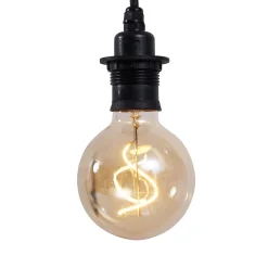 Suspension d'extérieur noire 3 lumières IP44 - Cava