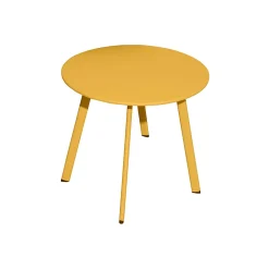 Table basse de jardin ronde en acier miel ProLoisirs Massai ø50 cm