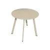 Table basse de jardin ronde en acier crème ProLoisirs Massai ø40 cm