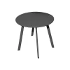 Table basse de jardin ronde en acier graphite ProLoisirs Massai ø40 cm